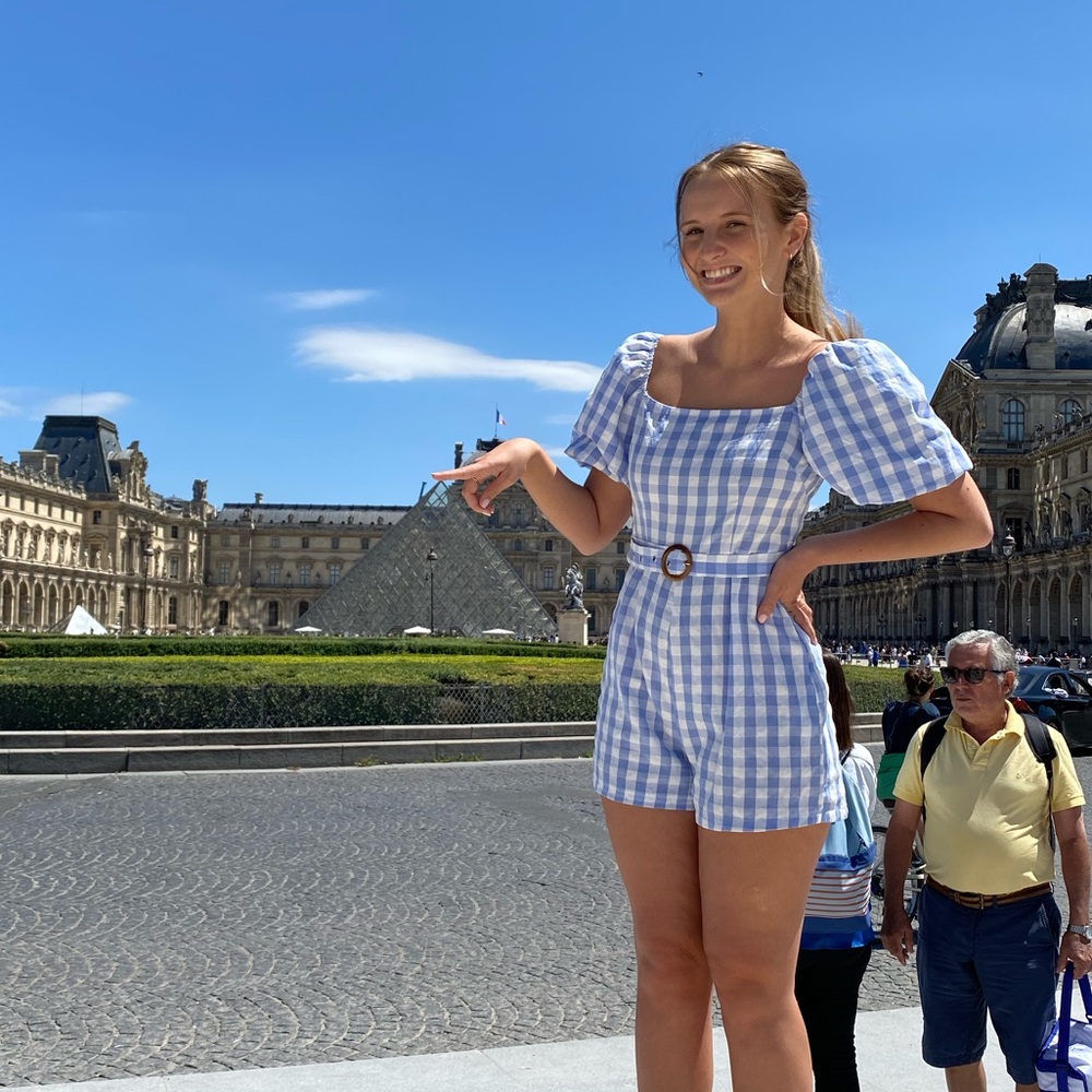 Blue and White Romper!
